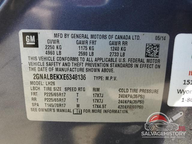 2GNALBEKXE6348136 2014 CHEVROLET EQUINOX photo no. 13