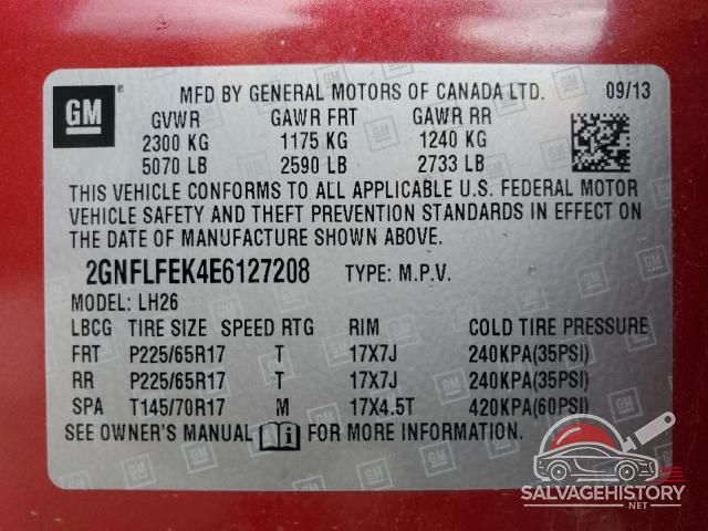 2GNFLFEK4E6127208 2014 CHEVROLET EQUINOX photo no. 13