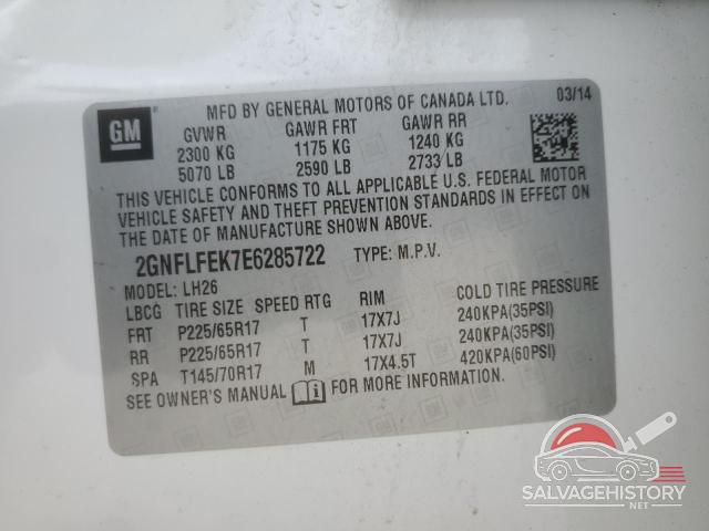 2GNFLFEK7E6285722 2014 CHEVROLET EQUINOX photo no. 13