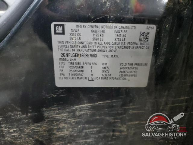 2GNFLGEK1E6257503 2014 CHEVROLET EQUINOX photo no. 12