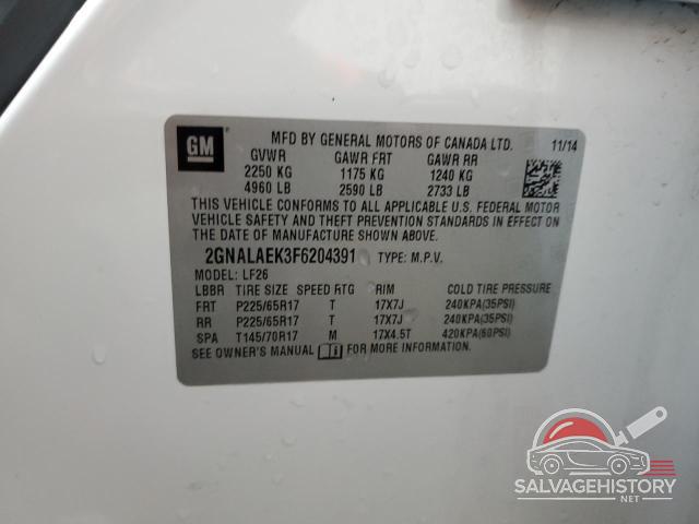 2GNALAEK3F6204391 2015 CHEVROLET EQUINOX photo no. 12