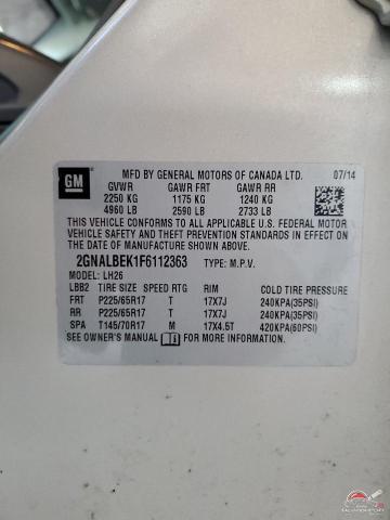 2GNALBEK1F6112363 2015 CHEVROLET EQUINOX photo no. 13