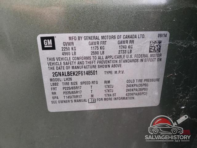 2GNALBEK2F6148501 2015 CHEVROLET EQUINOX photo no. 13