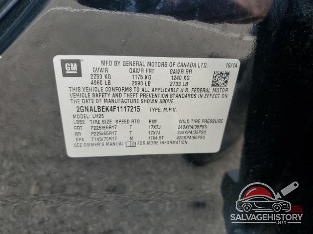 2GNALBEK4F1117215 2015 CHEVROLET EQUINOX photo no. 13