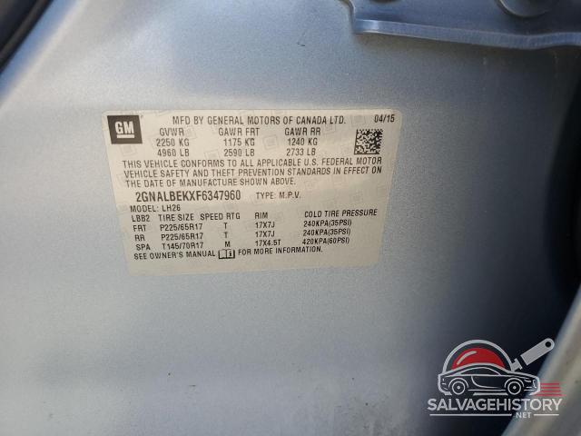 2GNALBEKXF6347960 2015 CHEVROLET EQUINOX photo no. 13