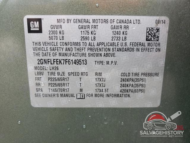 2GNFLFEK7F6149513 2015 CHEVROLET EQUINOX photo no. 13