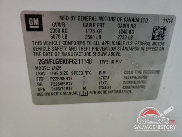 2GNFLGEK6F6211148 2015 CHEVROLET EQUINOX photo no. 13