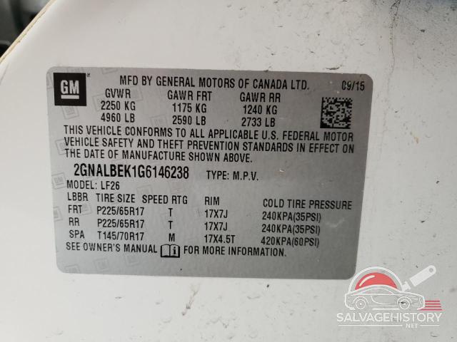 2GNALBEK1G6146238 2016 CHEVROLET EQUINOX photo no. 13
