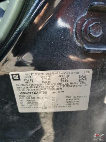 2GNALCEK4G6267268 2016 CHEVROLET EQUINOX photo no. 12