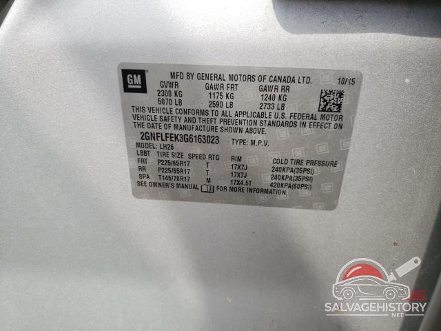 2GNFLFEK3G6163023 2016 CHEVROLET EQUINOX photo no. 13