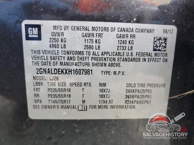 2GNALDEKXH1607981 2017 CHEVROLET EQUINOX photo no. 13