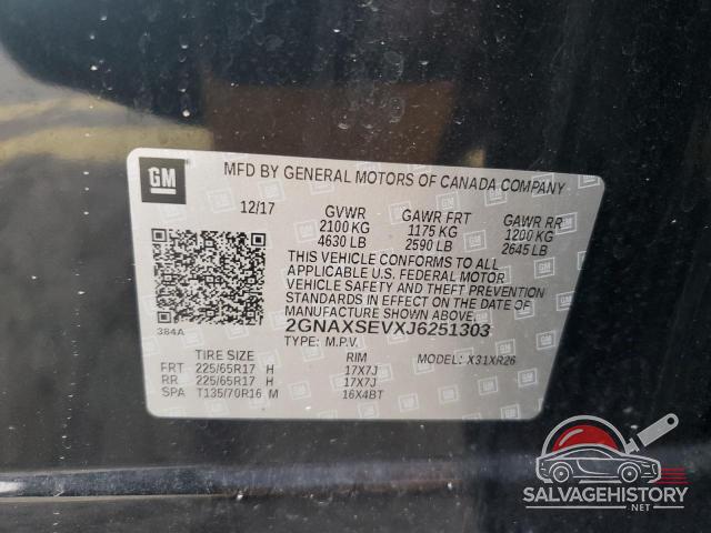 2GNAXSEVXJ6251303 2018 CHEVROLET EQUINOX photo no. 13
