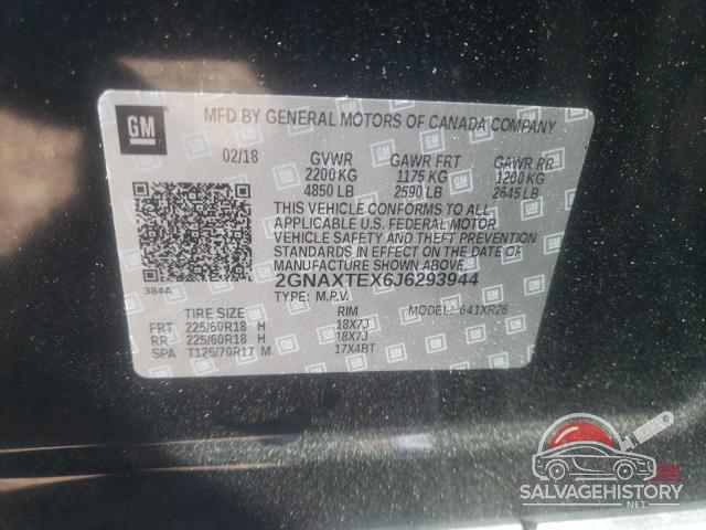 2GNAXTEX6J6293944 2018 CHEVROLET EQUINOX photo no. 12