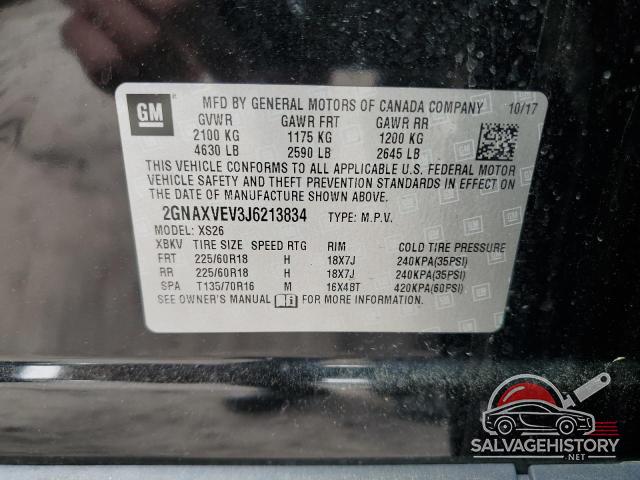 2GNAXVEV3J6213834 2018 CHEVROLET EQUINOX photo no. 13