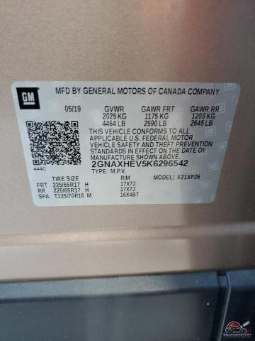 2GNAXHEV5K6296542 2019 CHEVROLET EQUINOX photo no. 13