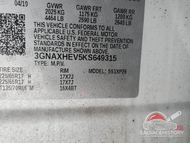 3GNAXHEV5KS649315 2019 CHEVROLET EQUINOX photo no. 13