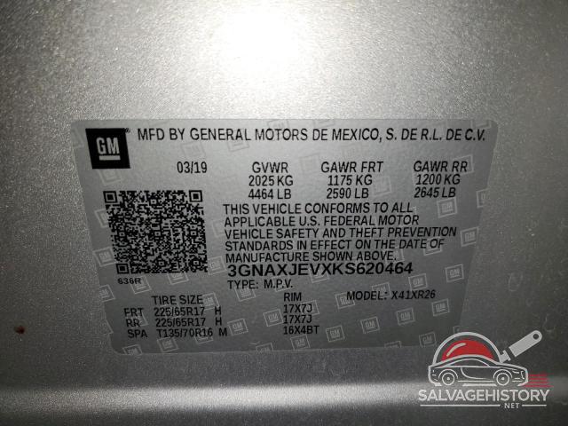 3GNAXJEVXKS620464 2019 CHEVROLET EQUINOX photo no. 13