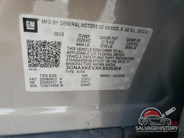 3GNAXKEVXKS535324 2019 CHEVROLET EQUINOX photo no. 13