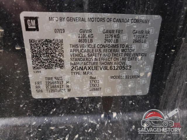 2GNAXUEV8L6120532 2020 CHEVROLET EQUINOX photo no. 12