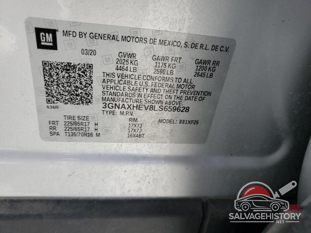 3GNAXHEV8LS659628 2020 CHEVROLET EQUINOX photo no. 13