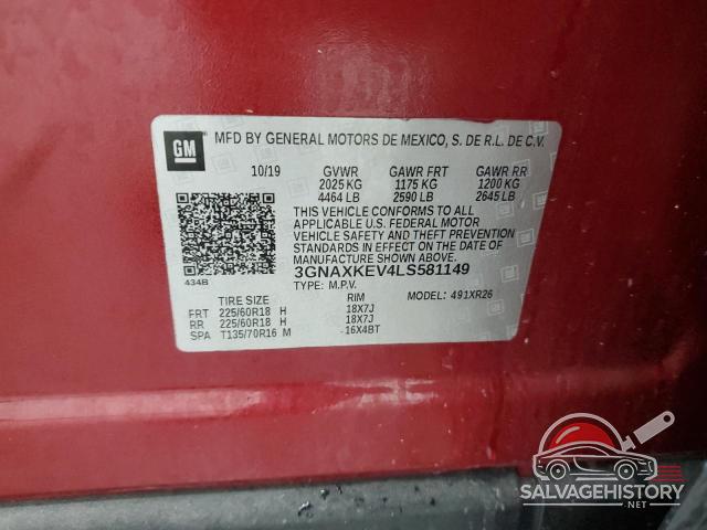 3GNAXKEV4LS581149 2020 CHEVROLET EQUINOX photo no. 13