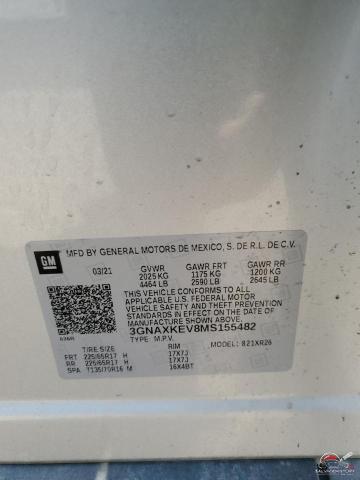 3GNAXKEV8MS155482 2021 CHEVROLET EQUINOX photo no. 13