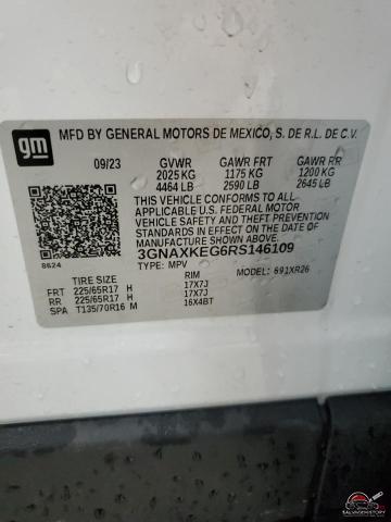 3GNAXKEG6RS146109 2024 CHEVROLET EQUINOX photo no. 14