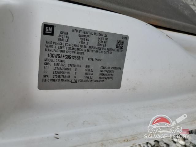 1GCWGAFG9G1236814 2016 CHEVROLET EXPRESS photo no. 13