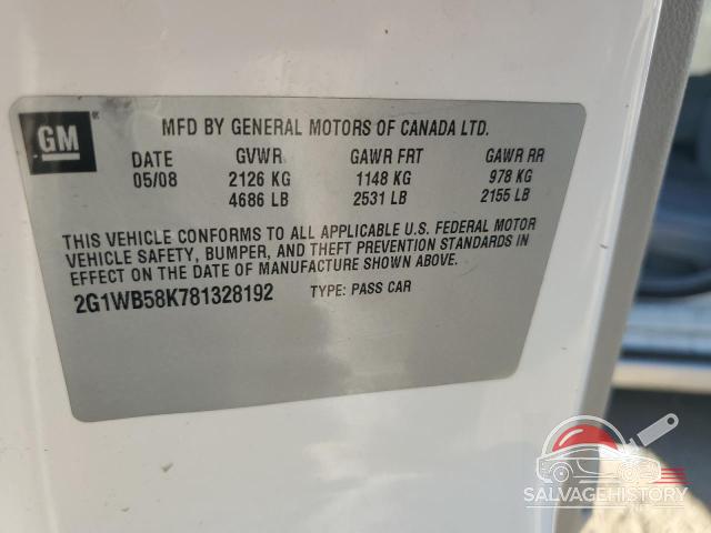2G1WB58K781328192 2008 CHEVROLET IMPALA photo no. 12