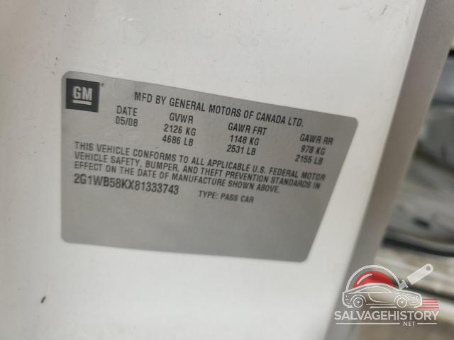 2G1WB58KX81333743 2008 CHEVROLET IMPALA photo no. 12