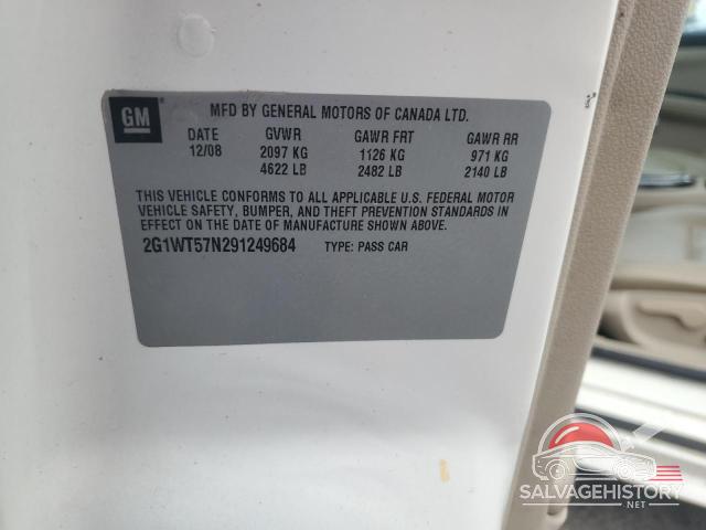 2G1WT57N291249684 2009 CHEVROLET IMPALA photo no. 12