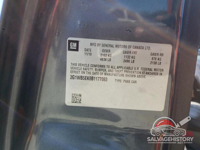 2G1WB5EK8B1177083 2011 CHEVROLET IMPALA photo no. 12
