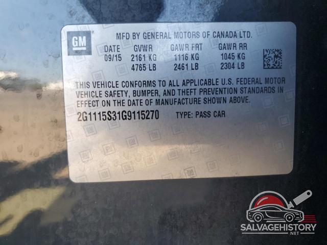 2G1115S31G9115270 2016 CHEVROLET IMPALA photo no. 12