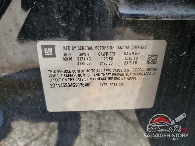 2G1145S34G9176460 2016 CHEVROLET IMPALA photo no. 12