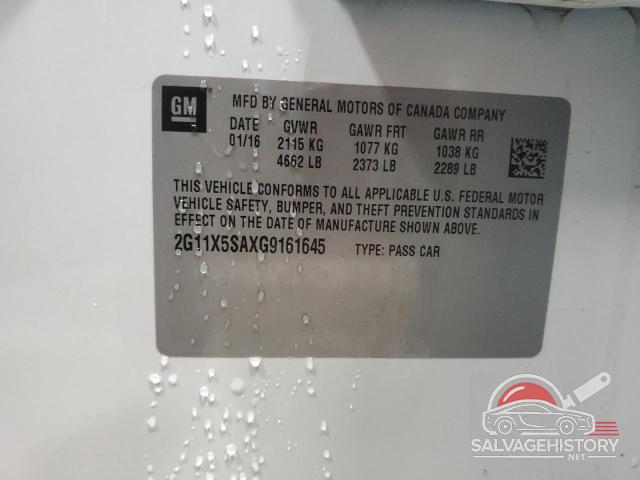 2G11X5SAXG9161645 2016 CHEVROLET IMPALA photo no. 12