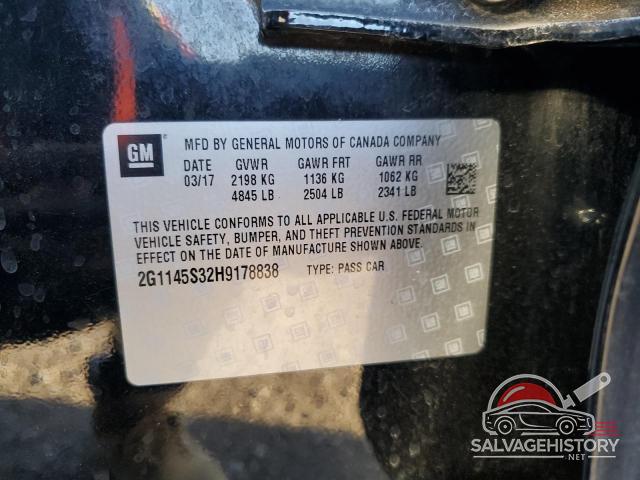 2G1145S32H9178838 2017 CHEVROLET IMPALA photo no. 12