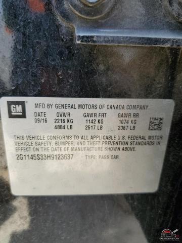 2G1145S33H9123637 2017 CHEVROLET IMPALA photo no. 12