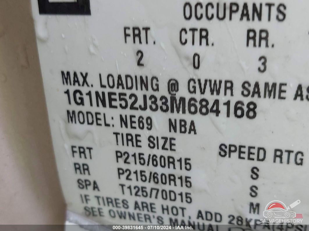 1G1NE52J33M684168 2003 CHEVROLET MALIBU photo no. 9