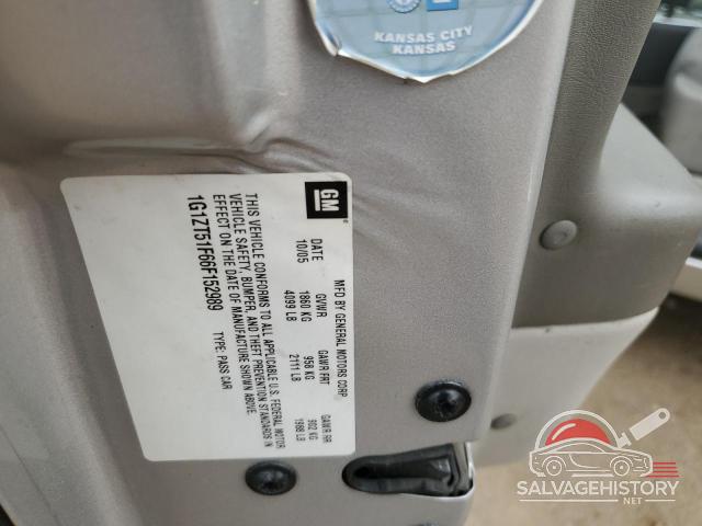 1G1ZT51F66F152989 2006 CHEVROLET MALIBU photo no. 12