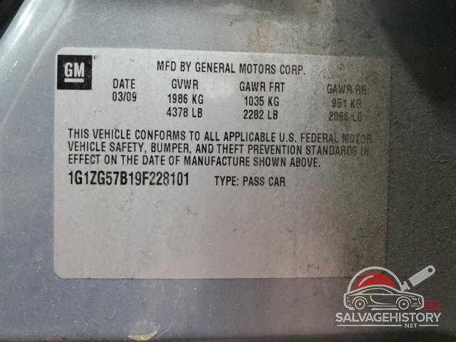 1G1ZG57B19F228101 2009 CHEVROLET MALIBU photo no. 12