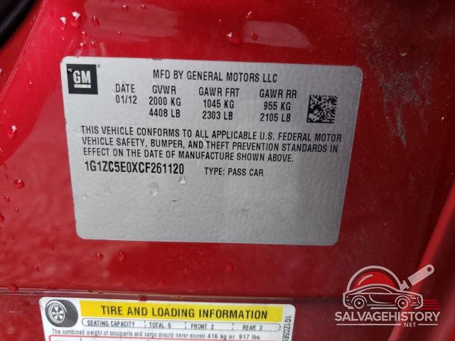 1G1ZC5E0XCF261120 2012 CHEVROLET MALIBU photo no. 13