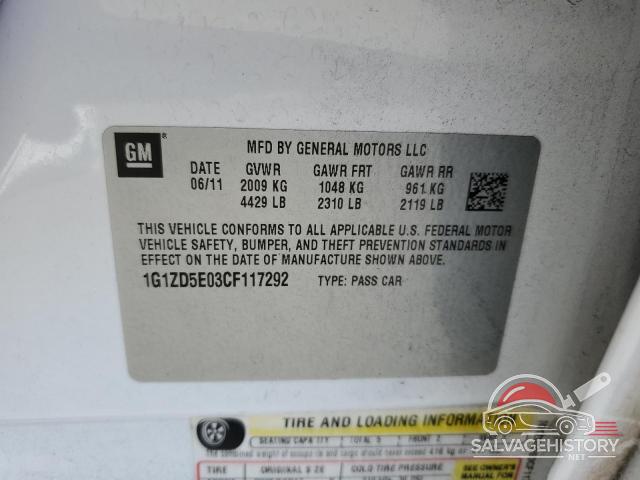 1G1ZD5E03CF117292 2012 CHEVROLET MALIBU photo no. 12