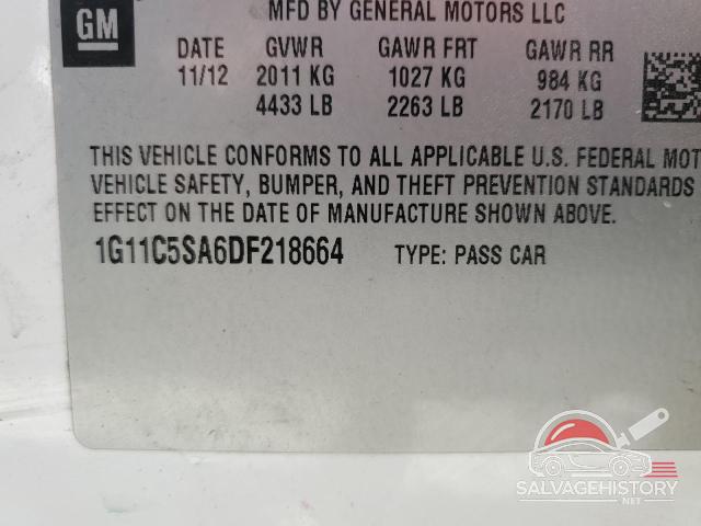 1G11C5SA6DF218664 2013 CHEVROLET MALIBU photo no. 14