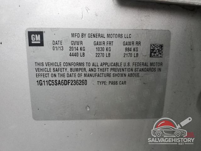 1G11C5SA6DF236260 2013 CHEVROLET MALIBU photo no. 13