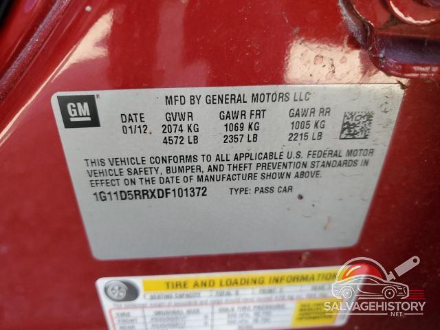 1G11D5RRXDF101372 2013 CHEVROLET MALIBU photo no. 12