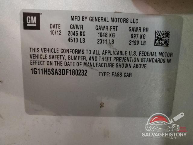 1G11H5SA3DF180232 2013 CHEVROLET MALIBU photo no. 12