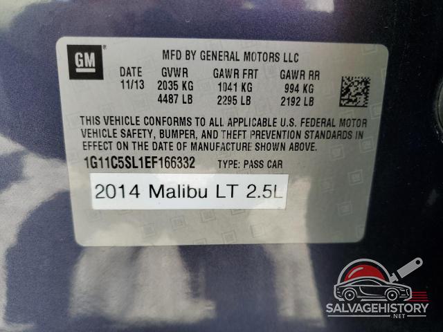 1G11C5SL1EF166332 2014 CHEVROLET MALIBU photo no. 12