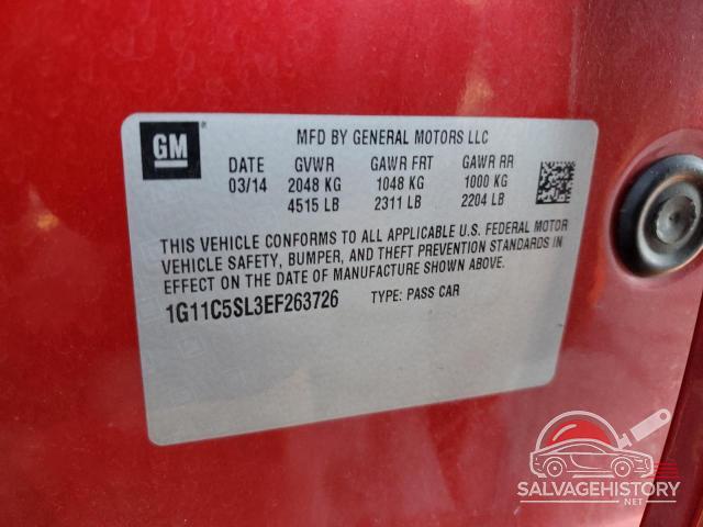 1G11C5SL3EF263726 2014 CHEVROLET MALIBU photo no. 12