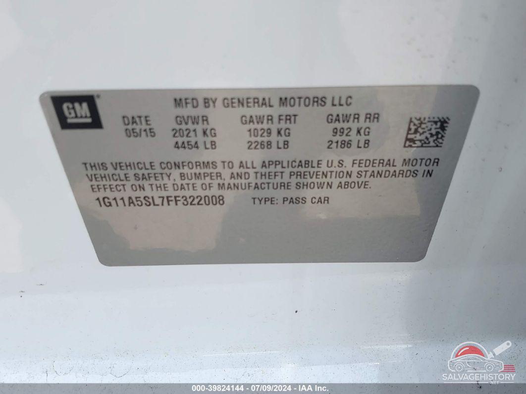 1G11A5SL7FF322008 2015 CHEVROLET MALIBU photo no. 9