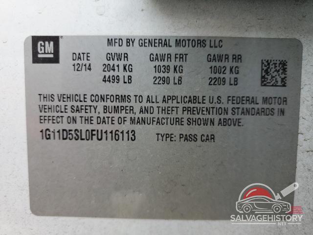 1G11D5SL0FU116113 2015 CHEVROLET MALIBU photo no. 12